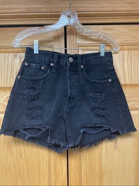 Aeropostale 90’s High Rise Cut-Off Jean Shorts Black - Size 4